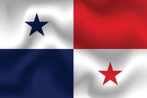 Flat Illustration of Panama flag. Panama national flag design. Panama wave flag. vector