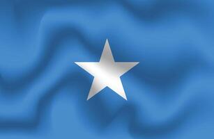 Flat Illustration of Somalia national flag. Somalia flag design. Somalia Wave flag. vector