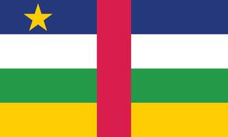 Flat Illustration of the Central African Republic national flag. Central African Republic flag design. vector