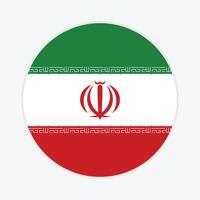 Iran national flag vector icon design. Iran circle flag. Round of Iran flag.