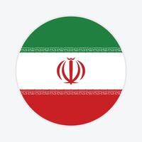 Iran national flag vector icon design. Iran circle flag. Round of Iran flag.