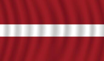 Flat Illustration of Latvia national flag. Latvia flag design. Latvia Wave flag. vector