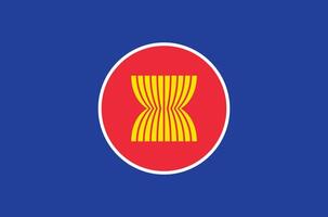 Flat Illustration of the Asean flag. Asean flag design. vector