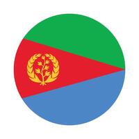 Eritrea national flag vector icon design. Eritrea circle flag. Round of Eritrea flag.