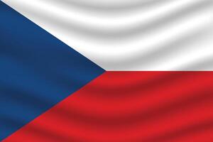 Flat Illustration of the Czech Republic national flag. Czech Republic flag design. Czech Republic Wave flag. vector