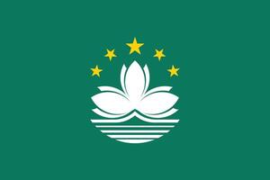Flat Illustration of Macau flag. Macau national flag design. vector