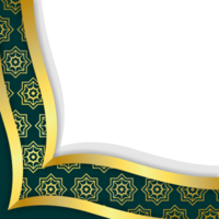 islamic ram gräns med transparent bakgrund och guld dekoration png