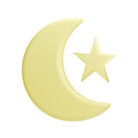 a crescent and star icon on a transparent background png