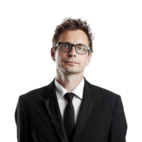 AI generated Man with glass isolated on transparent background png