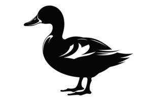 Duck Silhouette Vector isolated on a white background