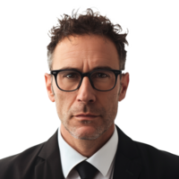 AI generated Man with glass isolated on transparent background png