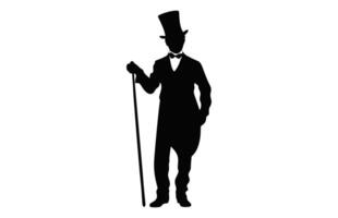 Clown Attraction Silhouette black vector isolated on a white background