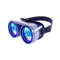 3d virtual reality glasses metaverse technology png isolated on transparent background