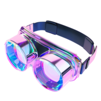 3d virtual reality glasses metaverse technology png isolated on transparent background