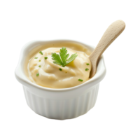 ai gegenereerd smakelijk bechamel saus geïsoleerd Aan transparant achtergrond PNG