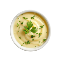 ai gegenereerd smakelijk bechamel saus geïsoleerd Aan transparant achtergrond PNG