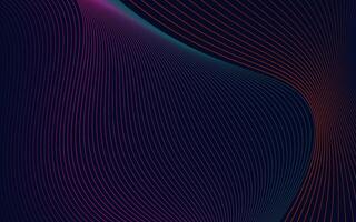 Abstract technology with dynamic wavy lines vector