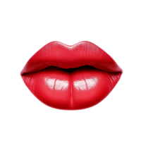 AI generated Lips smiling png isolated on transparent background