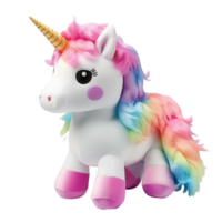 AI generated Unicorn stuff toy png isolated on transparent background