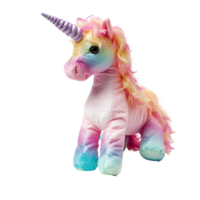 AI generated Unicorn stuff toy png isolated on transparent background