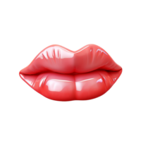 AI generated Lips smiling png isolated on transparent background