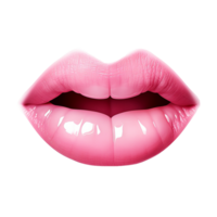 AI generated Lips smiling png isolated on transparent background