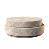 AI generated Round stone podium pedestal for product advertising png isolated on transparent background