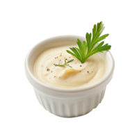 AI generated Tasty bechamel sauce isolated on transparent background png