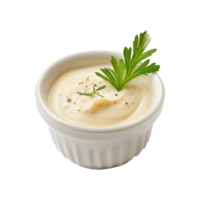 ai gegenereerd smakelijk bechamel saus geïsoleerd Aan transparant achtergrond PNG