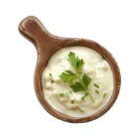 AI generated Tasty bechamel sauce isolated on transparent background png