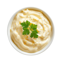 AI generated Tasty bechamel sauce isolated on transparent background png