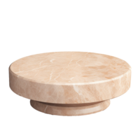 AI generated Round stone podium pedestal for product advertising png isolated on transparent background