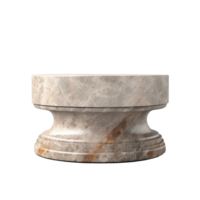 AI generated Round stone podium pedestal for product advertising png isolated on transparent background