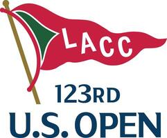 The logo of the 2023 U.S. Open is the 123rd U.S. Open Golf Championship vector