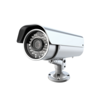 AI generated Wall mount cctv security camera png isolated on transparent background