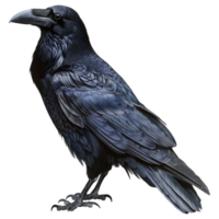 AI generated Raven isolated on transparent background png