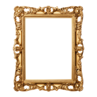 AI generated Picture frame png isolated on transparent background