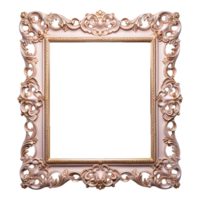 AI generated Picture frame png isolated on transparent background