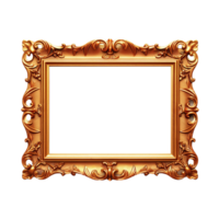 AI generated Picture frame png isolated on transparent background