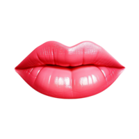 AI generated Lips smiling png isolated on transparent background