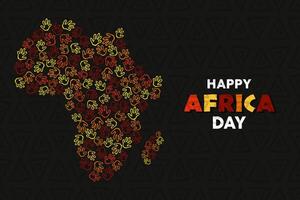 Africa Day celebration, Afican tribal art vector ilustration