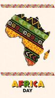 África día celebracion, afican tribal Arte vector ilustracion