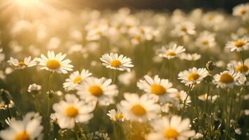 AI generated Idyllic Spring Meadow Landscape with Wildflowers video