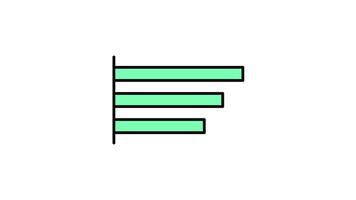 Bar Chart Icon in Colored Outline Style of nice animated for your Bussines videos, easy to use with Transparent Background video