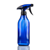 ai gegenereerd blauw verstuiven fles geïsoleerd Aan transparant achtergrond png