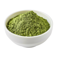 AI generated Moringa powder in white bowl isolated on transparent background png