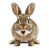 ai generiert das groß unheimlich Hase auf transparent Hintergrund png