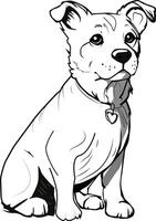 Hand Draw beautiful Dog vector