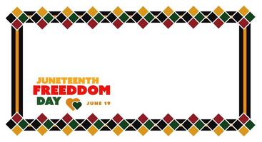 Juneteenth background template design. History of African American freedom day. Geometric background shape vector