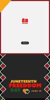 Juneteenth banner template design. History of African American freedom day. Geometric background shape vector